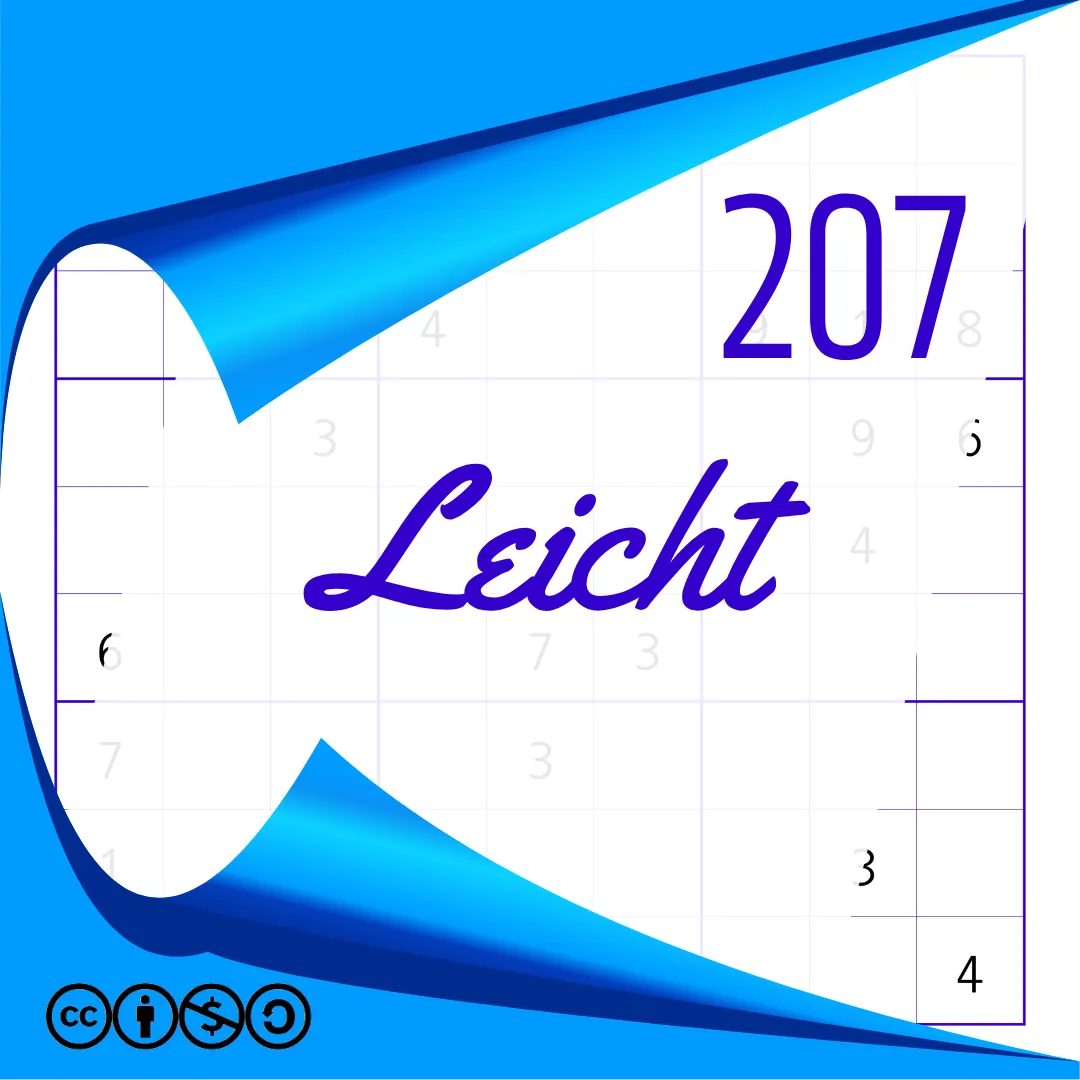 Sudoku Leicht Heft Nr. 207