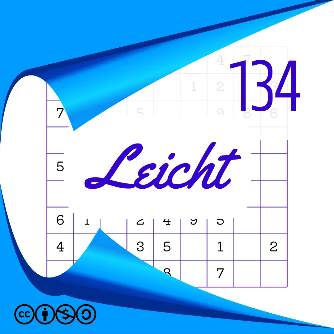 Sudoku Leicht Heft Nr. 134